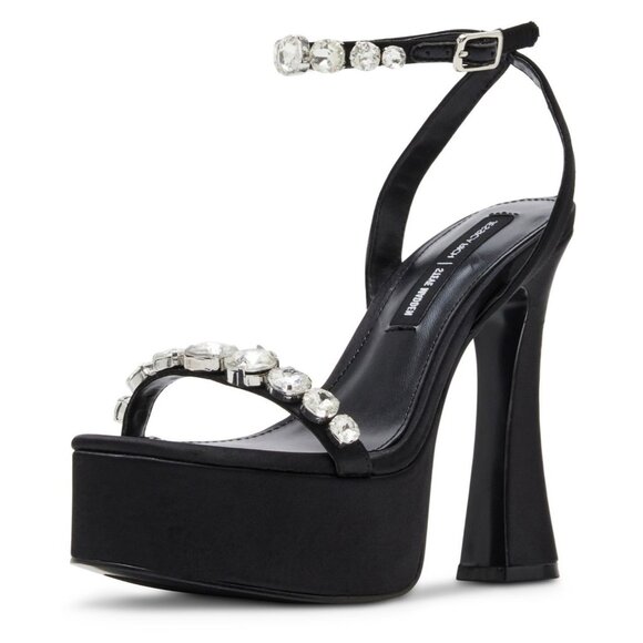 Steve Madden Womens Zoey Pointed Toe High Heels Sandals Black Size 10M NIB - Picture 2 of 9